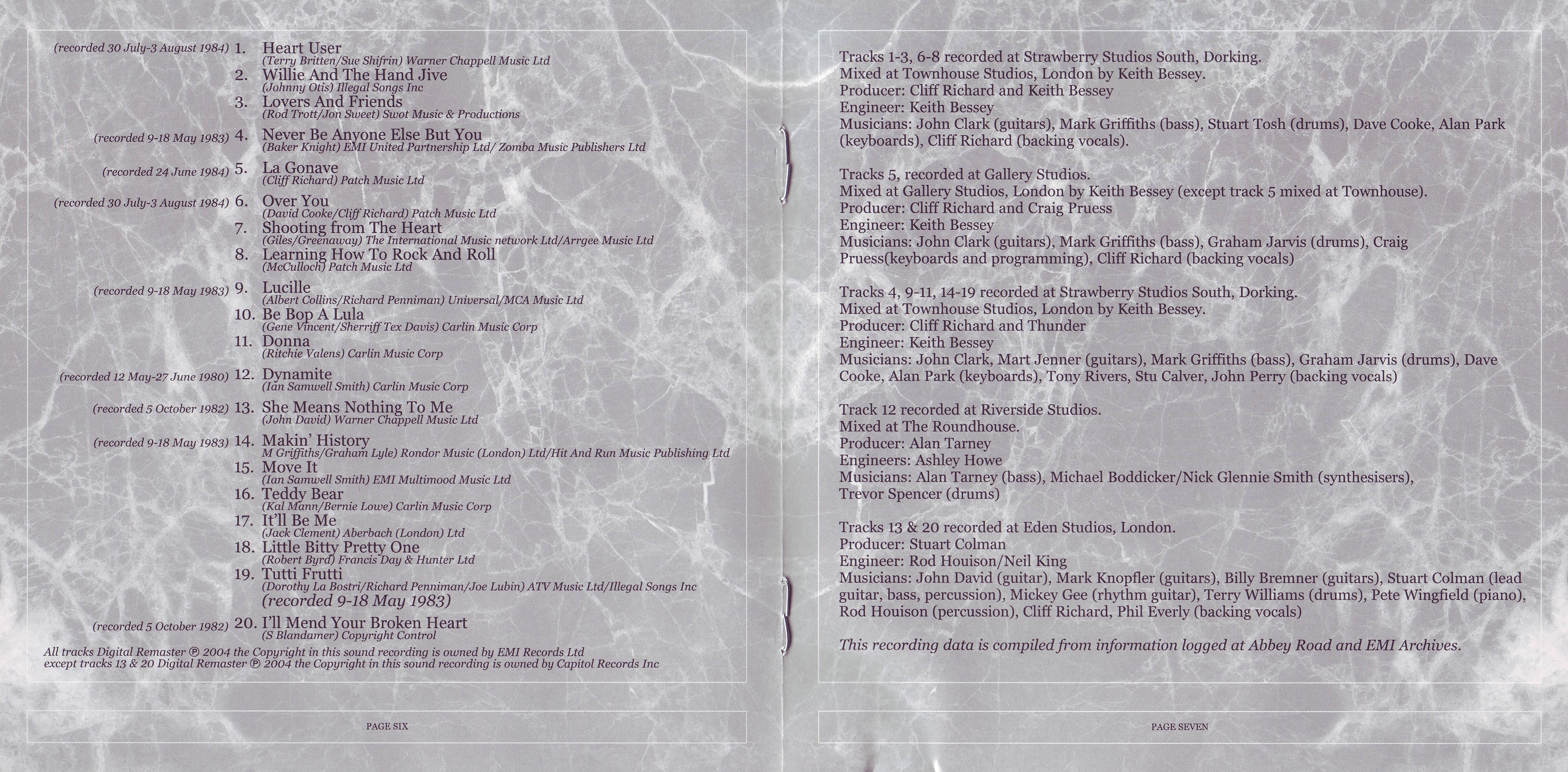 Cliff Richard The Rock Connection : Booklet 4